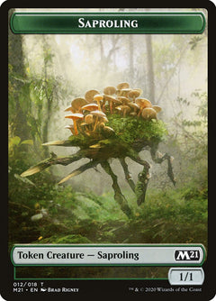 Bird // Saproling Double-Sided Token [Core Set 2021 Tokens]-2