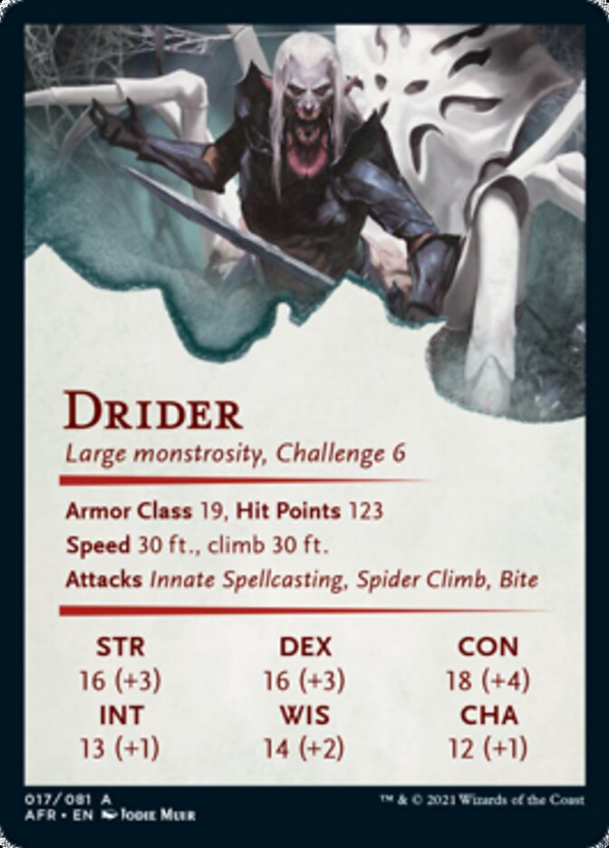 Drider Art Card [Dungeons & Dragons: Adventures in the Forgotten Realms Art Series]-2