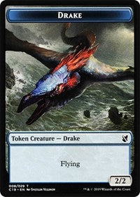 Drake // Human Double-Sided Token [Commander 2019 Tokens]-1