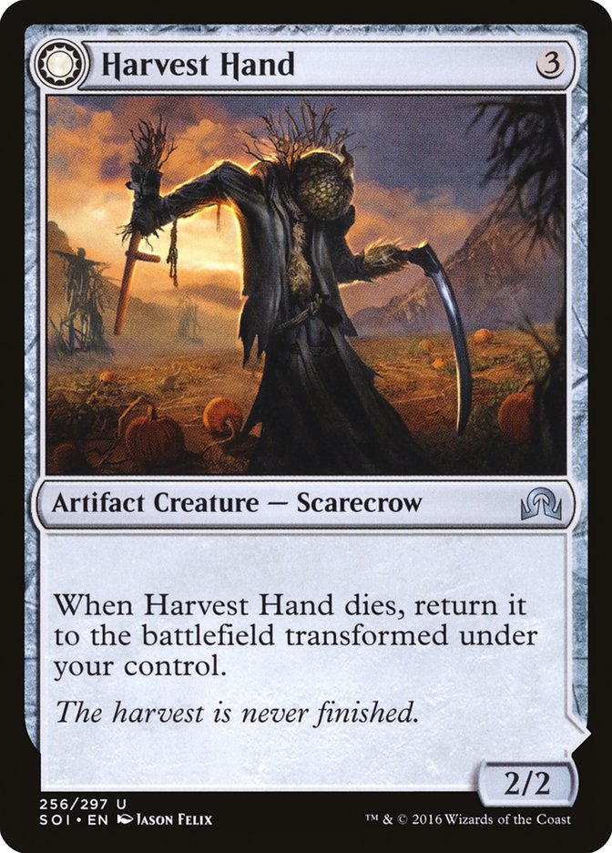 Harvest Hand // Scrounged Scythe [Shadows over Innistrad]-1