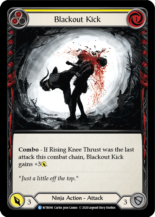 Blackout Kick (Yellow) [U-WTR090] (Welcome to Rathe Unlimited)  Unlimited Rainbow Foil-1