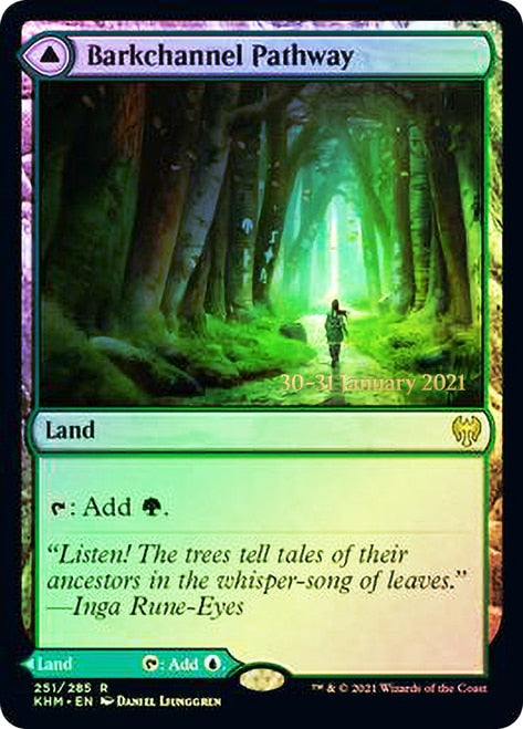 Barkchannel Pathway // Tidechannel Pathway [Kaldheim Prerelease Promos]-1
