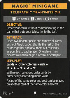 Telepathic Transmission (Magic Minigame) [Dominaria United Minigame]-1