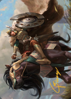 Knight of Dawn's Light Art Card (Gold-Stamped Signature) [Dominaria United Art Series]-1
