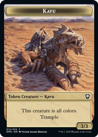 Kavu // Bear Double-Sided Token [Dominaria United Commander Tokens]-1