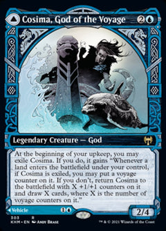Cosima, God of the Voyage // The Omenkeel (Showcase) [Kaldheim]-1