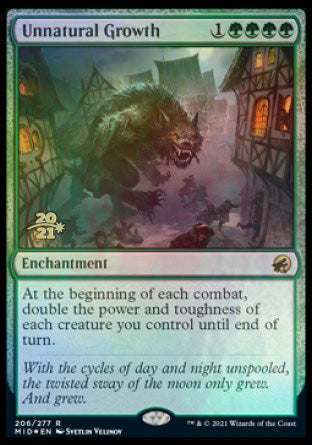 Unnatural Growth [Innistrad: Midnight Hunt Prerelease Promos]-1