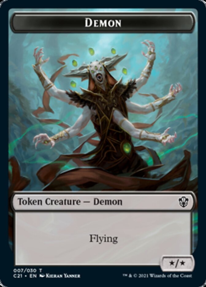 Demon // Fungus Beast Double-Sided Token [Commander 2021 Tokens]-1