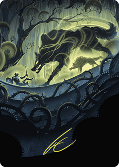 Unnatural Growth Art Card (Gold-Stamped Signature) [Wilds of Eldraine Art Series]-1