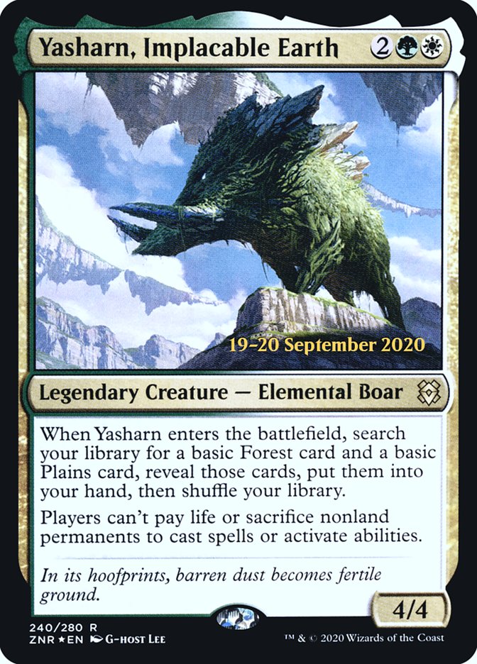 Yasharn, Implacable Earth [Zendikar Rising Prerelease Promos]-1
