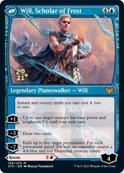 Rowan, Scholar of Sparks // Will, Scholar of Frost [Strixhaven: School of Mages Prerelease Promos]-2