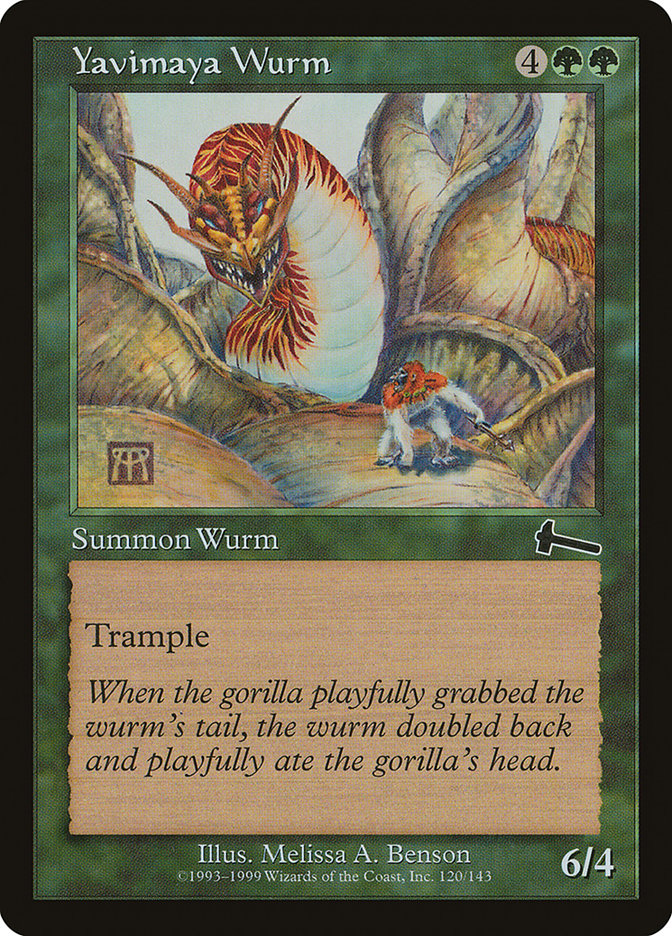 Yavimaya Wurm [Urza's Legacy]-1