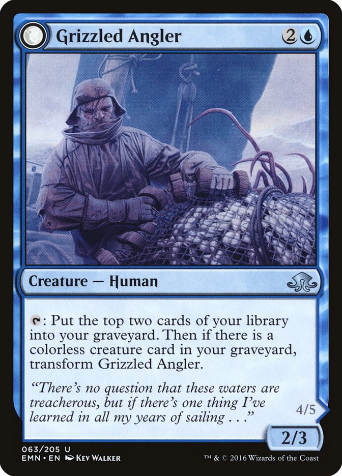 Grizzled Angler // Grisly Anglerfish [Eldritch Moon]-1