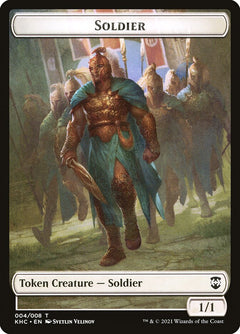 Bird (001) // Soldier Double-Sided Token [Kaldheim Commander Tokens]-2