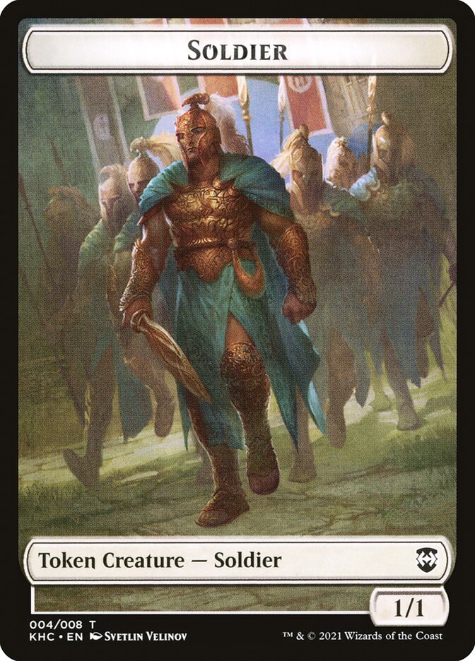 Bird (005) // Soldier Double-Sided Token [Kaldheim Commander Tokens]-2
