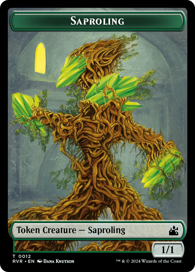 Saproling // Beast Double-Sided Token [Ravnica Remastered Tokens]-1