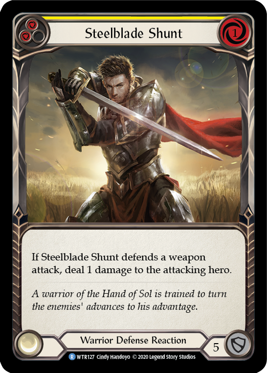 Steelblade Shunt (Yellow) [U-WTR127] (Welcome to Rathe Unlimited)  Unlimited Rainbow Foil-1