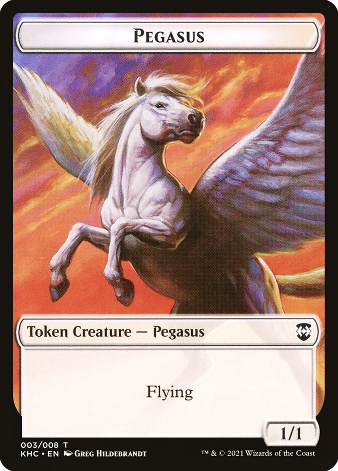 Kithkin Soldier // Pegasus Double-Sided Token [Kaldheim Commander Tokens]-2