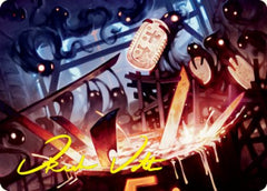 Smoke Spirits' Aid Art Card (Gold-Stamped Signature) [Kamigawa: Neon Dynasty Art Series]-1