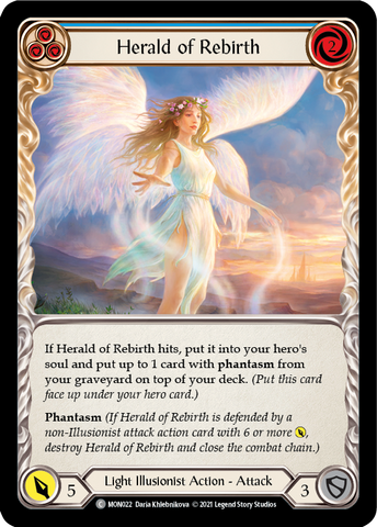 Herald of Rebirth (Blue) [MON022] (Monarch)  1st Edition Normal