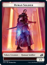 Human Soldier (005) // Zombie Double-Sided Token [Commander 2020 Tokens]-1
