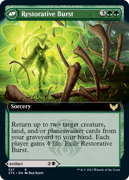Pestilent Cauldron // Restorative Burst (Extended Art) [Strixhaven: School of Mages]-2