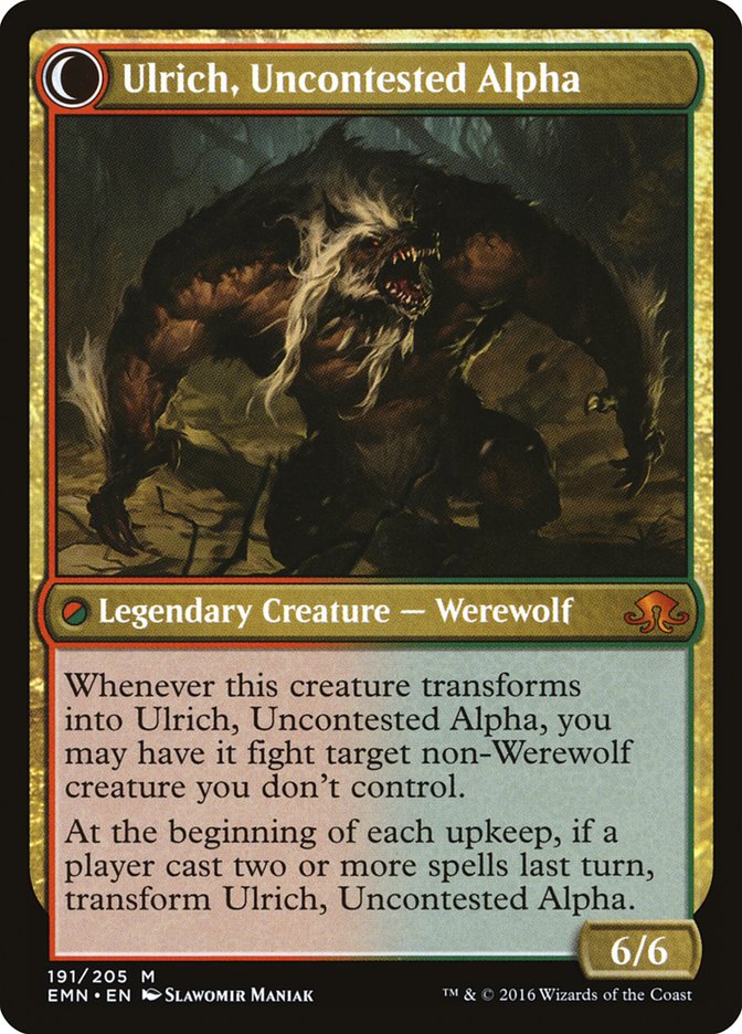Ulrich of the Krallenhorde // Ulrich, Uncontested Alpha [Eldritch Moon]-2