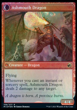 Smoldering Egg // Ashmouth Dragon [Innistrad: Midnight Hunt Prerelease Promos]-2