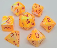 CHX 27453 Festive Polyhedral Sunburst/Red 7-Die Set-1