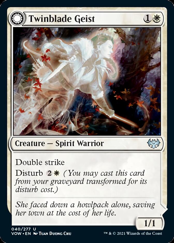 Twinblade Geist // Twinblade Invocation [Innistrad: Crimson Vow]-1