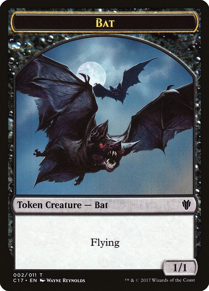 Bat // Vampire Double-Sided Token [Commander 2017 Tokens]-1