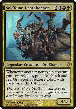 Sek'Kuar, Deathkeeper (Commander 2013) [Commander 2013 Oversized]-1