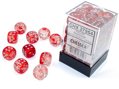 NebulaÂ® 12mm d6 Red/silver Luminary Luminary Dice Blockâ¢ (36 dice)-1