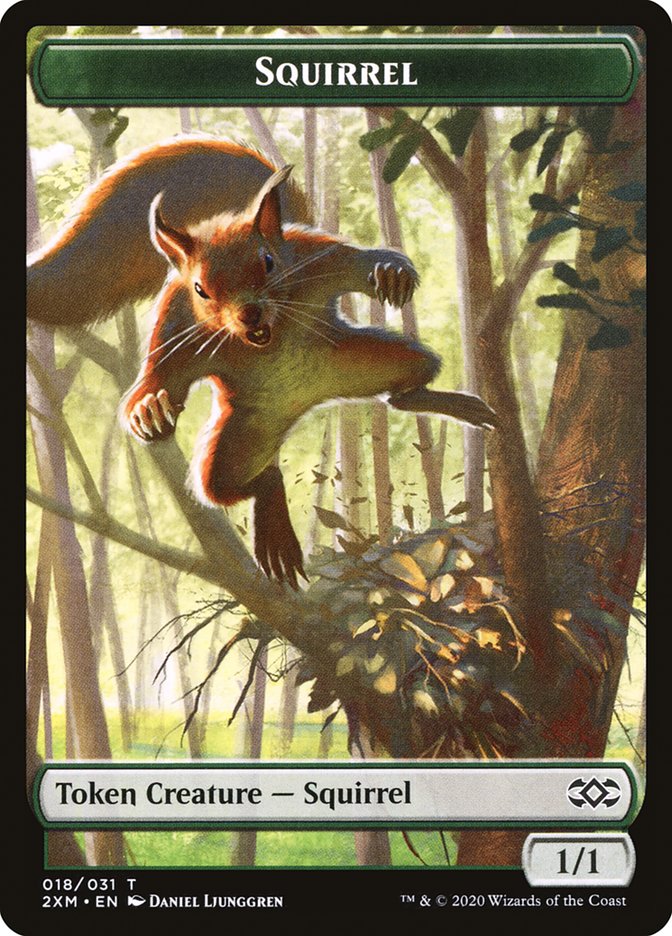 Soldier // Squirrel Double-Sided Token [Double Masters Tokens]-2