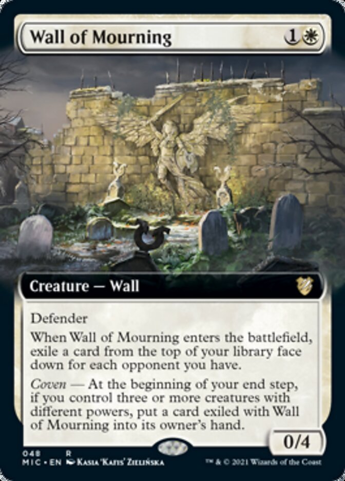 Wall of Mourning (Extended Art) [Innistrad: Midnight Hunt Commander]-1