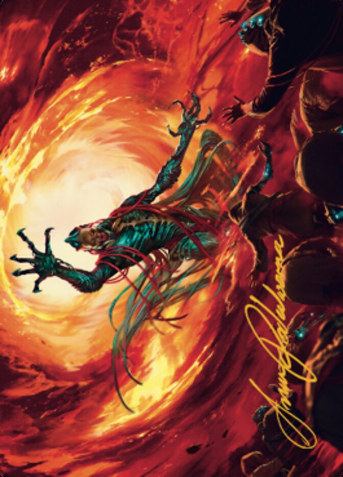 Gix, Yawgmoth Praetor Art Card (Gold-Stamped Signature) [The Brothers' War Art Series]-1