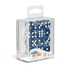 Oakie Doakie Dice D6 16 mm GemiDice - Liquid Steel (12)-1