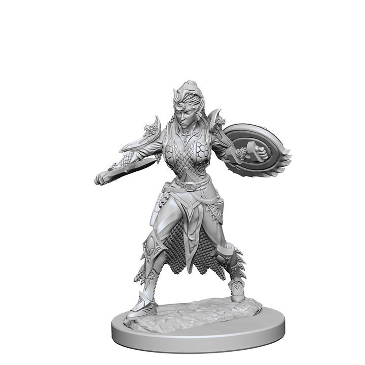 Pathfinder Deep Cuts Unpainted Miniatures Elf Female Fighter-1