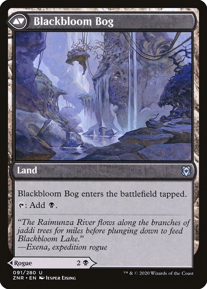 Blackbloom Rogue // Blackbloom Bog [Zendikar Rising]-2