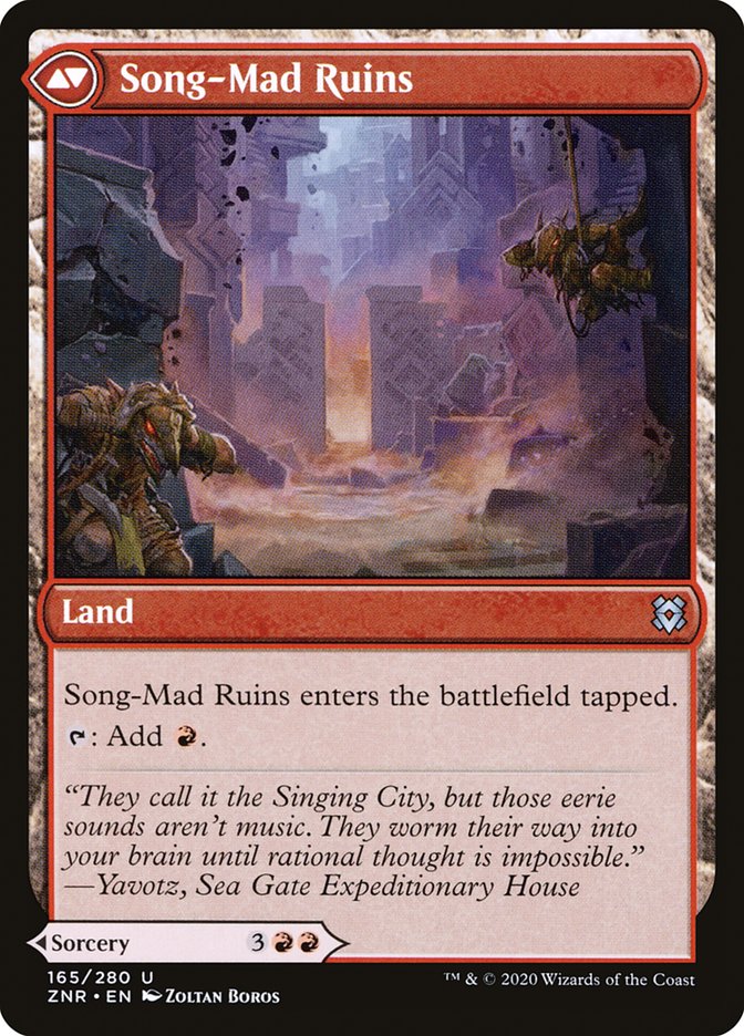 Song-Mad Treachery // Song-Mad Ruins [Zendikar Rising]-2