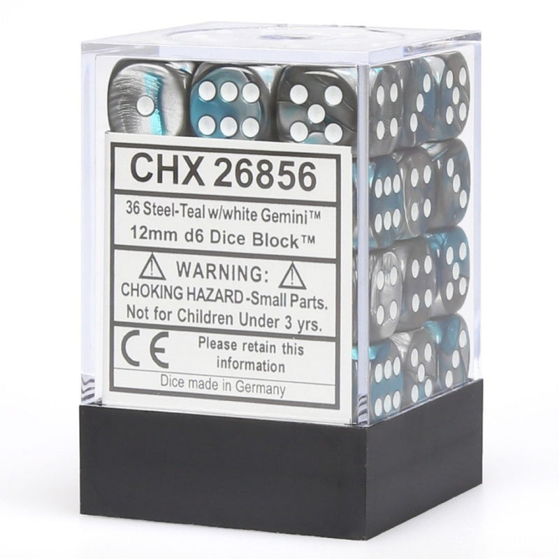 CHX 26856 Gemini 12mm d6 Steel Teal/White Block (36)-1