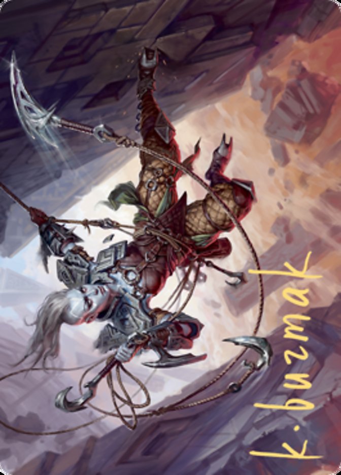 Akiri, Fearless Voyager Art Card (Gold-Stamped Signature) [Zendikar Rising Art Series]-1