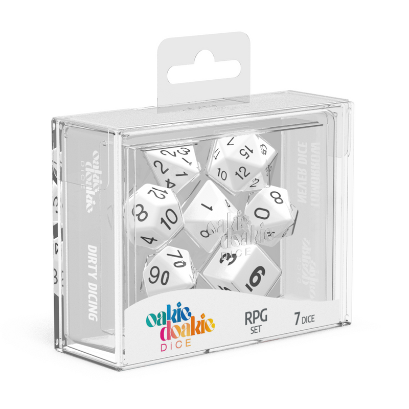Oakie Doakie Dice RPG Set Solid - White (7)-1