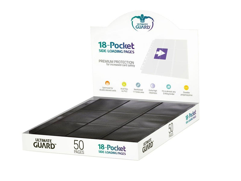 Ultimate Guard 18-Pocket Pages Side-Loading Black (50)-1