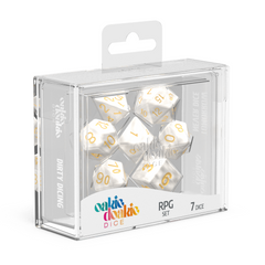 Oakie Doakie Dice RPG Set Marble - White (7)-1