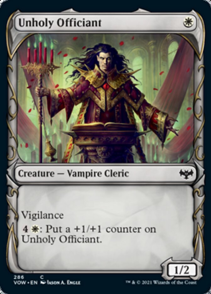 Unholy Officiant (Showcase Fang Frame) [Innistrad: Crimson Vow]-1