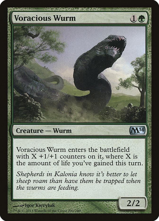 Voracious Wurm [Magic 2014]-1