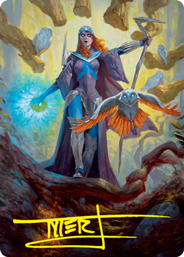Kasmina, Enigma Sage Art Card (Gold-Stamped Signature) [Strixhaven: School of Mages Art Series]-1