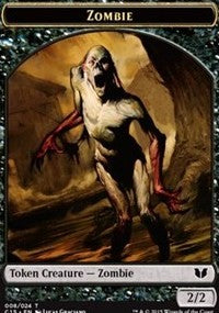 Zombie // Elephant Double-Sided Token [Commander 2015 Tokens]-1