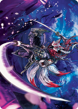 Blade-Blizzard Kitsune Art Card [Kamigawa: Neon Dynasty Art Series]-1